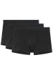 Thumbnail Lot de 3 boxers classiques en coton noir uni avec logos noirs