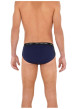 Thumbnail Lot de 3 slips en coton tricolores à coupe fermée et à ceinture noire - Image 9