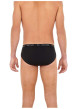 Thumbnail Lot de 3 slips en coton tricolores à coupe fermée et à ceinture noire - Image 11