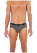 Thumbnail Lot de 3 slips en coton tricolores à coupe fermée et à ceinture noire - Image 12