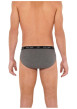 Thumbnail Lot de 3 slips en coton tricolores à coupe fermée et à ceinture noire - Image 13