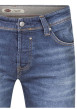 Thumbnail Jean en coton bleu délavé fermé par des boutons avec une coupe regular fit - Image 3