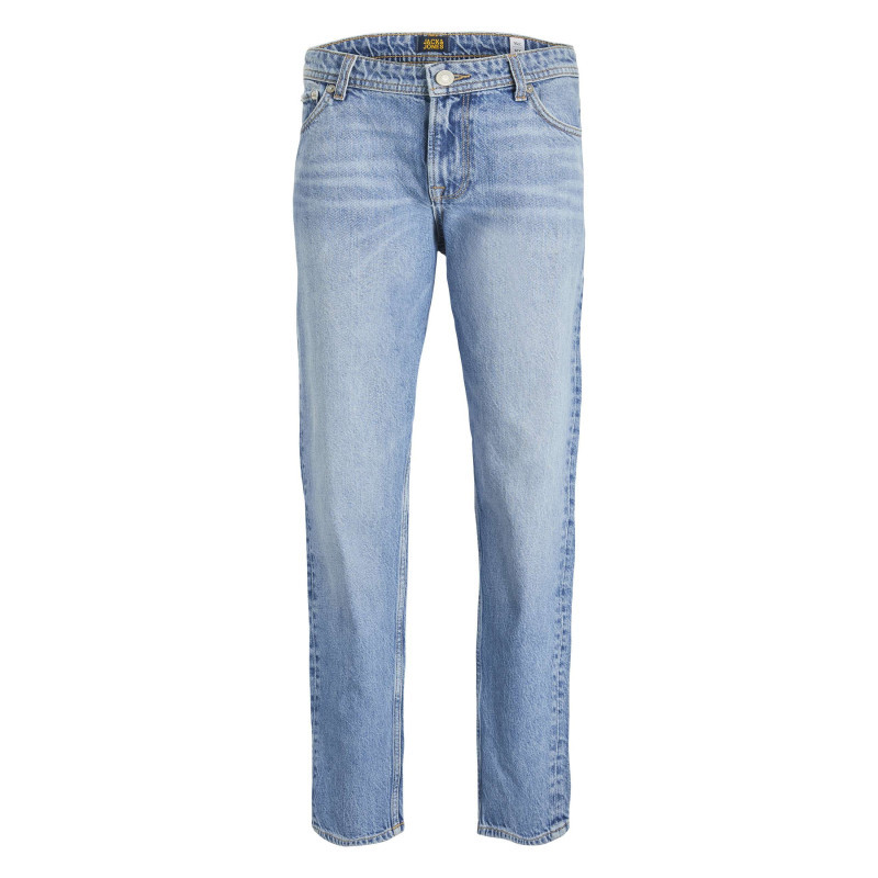 Jack & Jones - Jean En Coton Bleu Ciel Délavé à Coupe Droite Avec 5 Poches Et Surpiqûres Beiges - Bleu Ciel