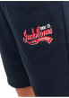 Thumbnail Short jogging en coton mélangé marine avec logo imprimé en rouge et blanc - Image 6