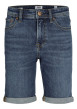 Thumbnail Short 5 poches bleu indigo délavé en coton biologique avec une coupe droite