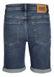 Thumbnail Short 5 poches bleu indigo délavé en coton biologique avec une coupe droite - Image 2