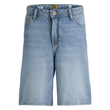 Short bleu délavé en coton biologique avec une...