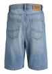 Thumbnail Short bleu délavé en coton biologique avec une coupe droite et 5 poches - Image 2