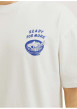 Thumbnail T-shirt en coton blanc imprimé bleu à coupe ample et col rond - Image 6