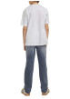 Thumbnail T-shirt en coton blanc imprimé rouge avec une coupe ample et un col rond - Image 3