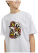 Thumbnail T-shirt en coton blanc imprimé rouge avec une coupe ample et un col rond - Image 5