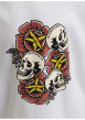 Thumbnail T-shirt en coton blanc imprimé rouge avec une coupe ample et un col rond - Image 6