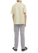 Thumbnail T-shirt manches courtes en coton écru imprimé avec coupe ample et col rond - Image 3