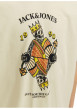 Thumbnail T-shirt manches courtes en coton écru imprimé avec coupe ample et col rond - Image 7