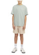 Thumbnail Short chino en coton beige uni à coupe ample avec 4 poches et cordon - Image 3