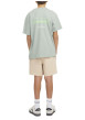 Thumbnail Short chino en coton beige uni à coupe ample avec 4 poches et cordon - Image 4