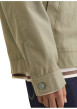Thumbnail Blouson manches longues beige uni en coton avec col italien et coupe droite - Image 7