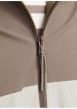 Thumbnail Blouson manches longues marron et beige à coupe droite avec col à capuche - Image 6