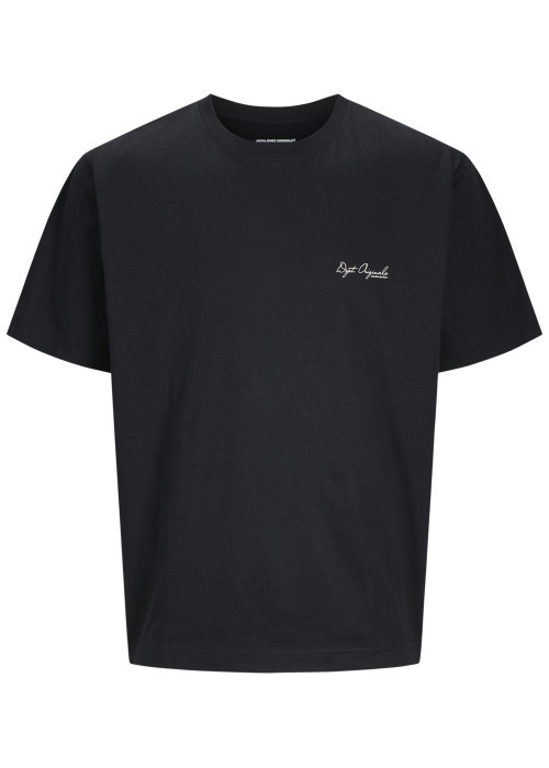 T-shirt Jack & Jones coton avec manches courtes et col rond  noir