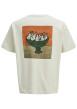 Thumbnail T-shirt manches courtes en coton écru avec fruits imprimés au dos et col rond - Image 2