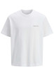 Thumbnail T-shirt en coton blanc à coupe large avec col rond et cheval imprimé au dos