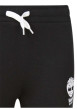 Thumbnail Pantalon Jogging en coton mélangé noir à coupe slim avec 2 poches et logo blanc - Image 3