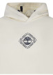 Thumbnail Sweat en coton beige à coupe droite avec col à capuche et logo noir imprimé - Image 3