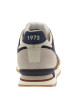 Thumbnail Baskets running en cuir cognac à talon plat avec logo beige et lacets plats - Image 6