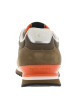 Thumbnail Baskets running en cuir marron et orange à talon plat avec logo blanc - Image 6