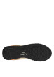 Thumbnail Baskets running en cuir marron et orange à talon plat avec logo blanc - Image 5