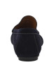 Thumbnail Mocassins marine en cuir nubuck à semelle noire avec logo embossé - Image 6