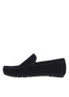 Thumbnail Mocassins marine en cuir nubuck à semelle noire avec logo embossé - Image 2