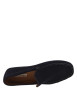 Thumbnail Mocassins marine en cuir nubuck à semelle noire avec logo embossé - Image 4