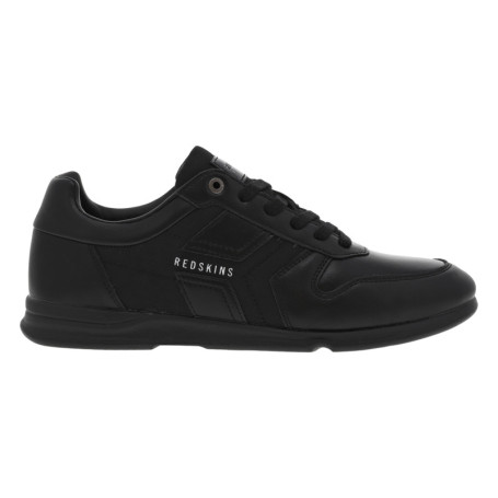 Sneakers noires à talon plat avec logos blancs...