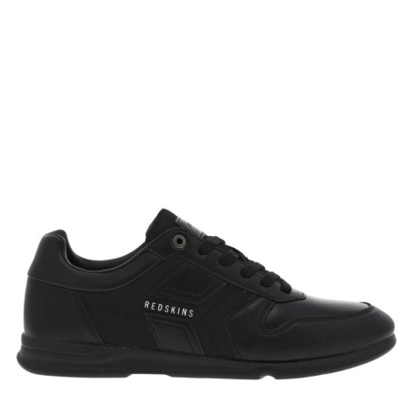 Sneakers noires à talon plat avec logos blancs...