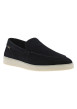 Thumbnail Mocassins en cuir nubuck marine à semelle écrue avec surpiqûres marine - Image 3