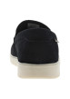Thumbnail Mocassins en cuir nubuck marine à semelle écrue avec surpiqûres marine - Image 6