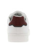 Thumbnail Tennis blanches à semelle plate avec lacets et empiècements marine et bordeaux - Image 6