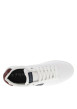 Thumbnail Tennis blanches à semelle plate avec lacets et empiècements marine et bordeaux - Image 4