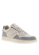 Thumbnail Tennis en cuir blanches et bleues à semelle translucide avec logos dorés - Image 3
