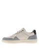 Thumbnail Tennis en cuir blanches et bleues à semelle translucide avec logos dorés - Image 2