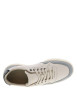 Thumbnail Tennis en cuir blanches et bleues à semelle translucide avec logos dorés - Image 4