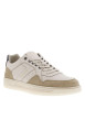 Thumbnail Tennis en cuir blanches et beiges avec logos dorés et semelle translucide - Image 3