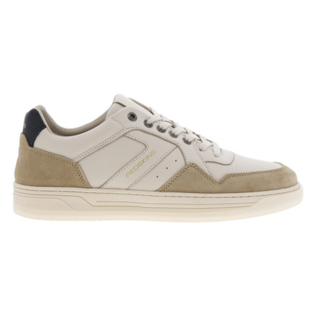 Tennis en cuir blanches et beiges avec logos...
