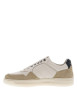 Thumbnail Tennis en cuir blanches et beiges avec logos dorés et semelle translucide - Image 2