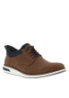 Thumbnail Sneakers brun à talon plat et à lacets élastiqués ronds avec marque embossée - Image 3
