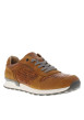Thumbnail Sneakers en cuir brun à talon plat et à lacets plats et trous d'aération carrés - Image 3