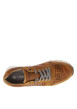 Thumbnail Sneakers en cuir brun à talon plat et à lacets plats et trous d'aération carrés - Image 4