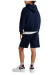 Thumbnail Sweat bleu marine à capuche en coton mélangé avec logo blanc et coupe droite - Image 3