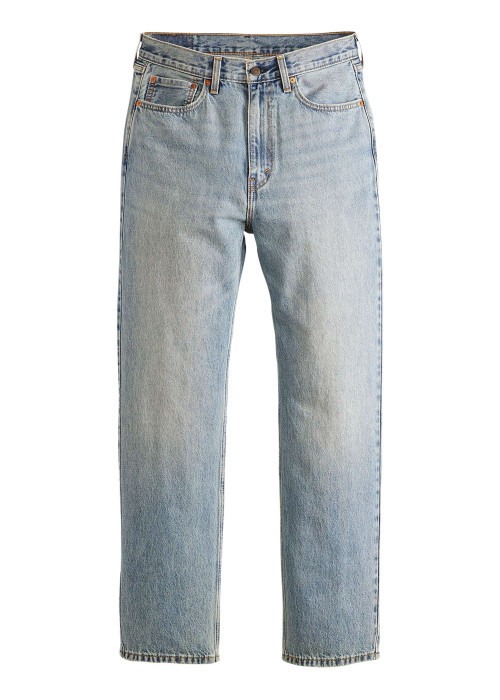 Jean 565 en coton bleu ciel légèrement délavé avec une coupe ample